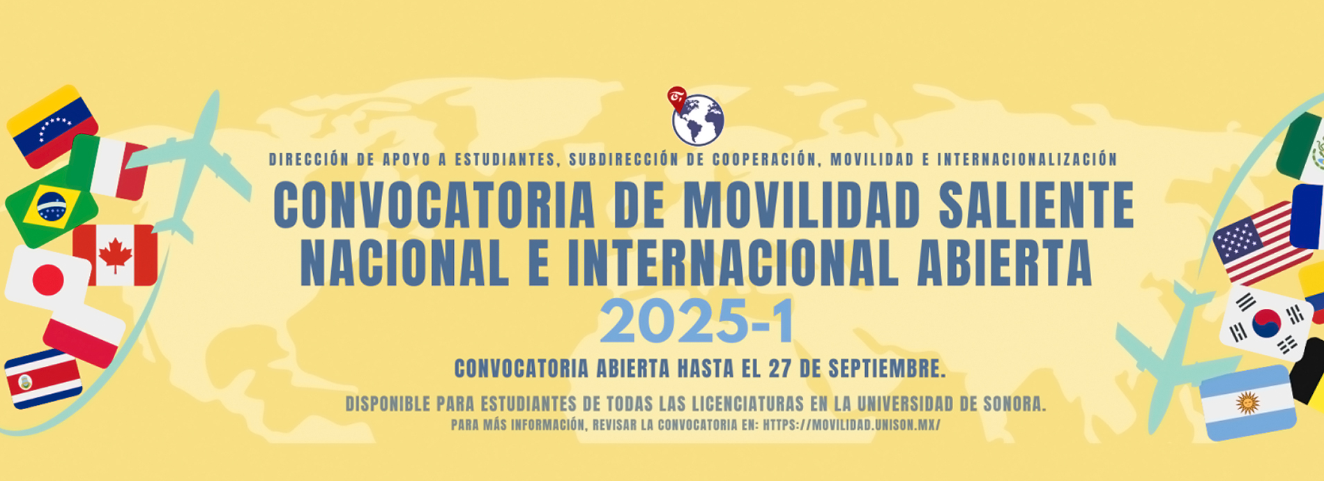 Invitan a participar en la convocatoria de movilidad presencial 2025-1